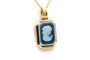 Pendentif Pendentif années 50 en or jaune 18 carats serti d’un camée en agate 58 Facettes 23514
