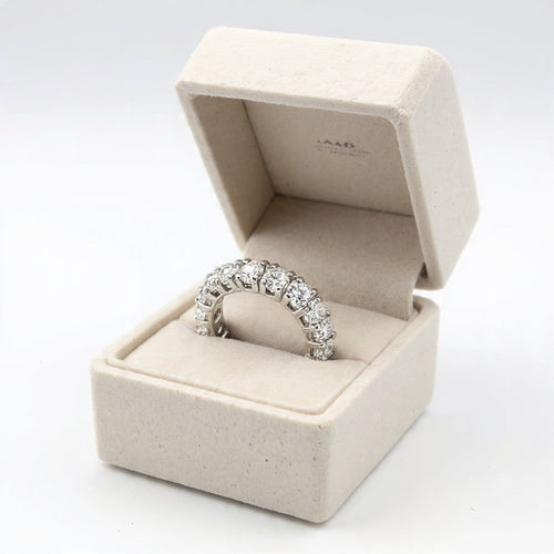 Bague 54 Bague alliance tour complet en or blanc 18 ct et diamants 58 Facettes 145/F