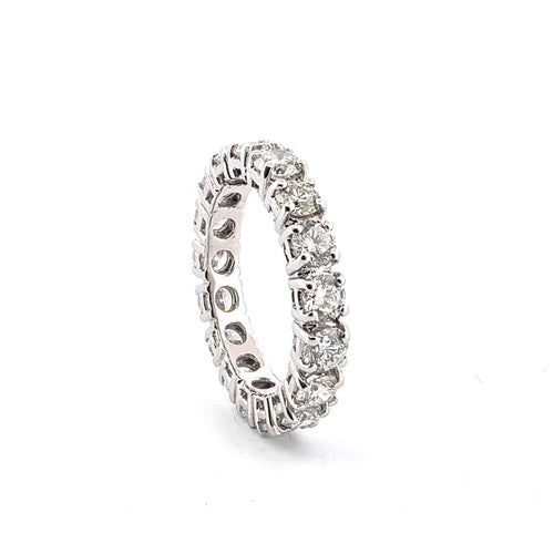 Bague 54 Bague alliance tour complet en or blanc 18 ct et diamants 58 Facettes 145/F