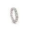 Bague 54 Bague alliance tour complet en or blanc 18 ct et diamants 58 Facettes 145/F