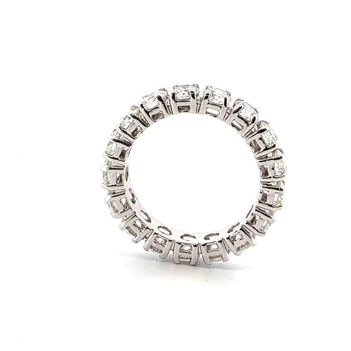 Bague 54 Bague alliance tour complet en or blanc 18 ct et diamants 58 Facettes 145/F