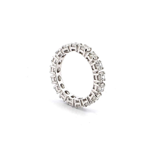 Bague 54 Bague alliance tour complet en or blanc 18 ct et diamants 58 Facettes 145/F