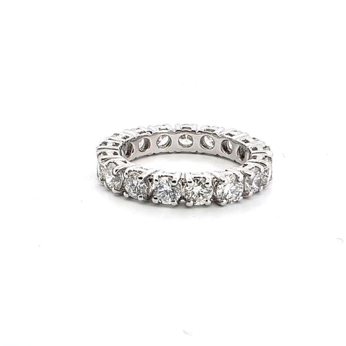 Bague 54 Bague alliance tour complet en or blanc 18 ct et diamants 58 Facettes 145/F