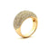 Bague 59 Bague en or jaune 18 carats pavée de diamants naturels 58 Facettes pav