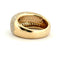 Bague 59 Bague en or jaune 18 carats pavée de diamants naturels 58 Facettes pav