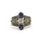 Bague 58 Bague Art nouveau en or rose et argent avec diamants et saphirs 58 Facettes 260076R