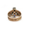 Bague 58 Bague Art nouveau en or rose et argent avec diamants et saphirs 58 Facettes 260076R