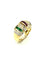 Bague 56 Tutti Frutti - Bague jonc en or jaune 18K, diamants et pierres 58 Facettes BG DIV