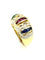 Bague 56 Tutti Frutti - Bague jonc en or jaune 18K, diamants et pierres 58 Facettes BG DIV