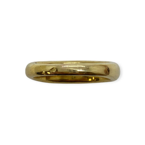 Bague 59 Bague jonc en or jaune 750 sertie d’un diamant taille baguette 58 Facettes 330092234