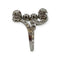 Bague 56 Bague ancienne en or blanc 750 sertie de diamants 58 Facettes 330091957