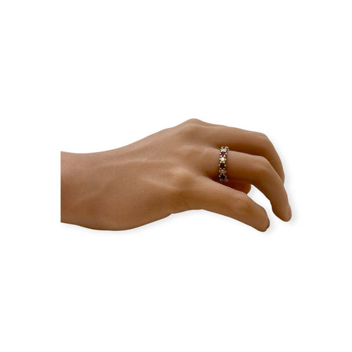 Bague 49 Bague en or blanc 18K sertie de diamants et rubis 58 Facettes 330091349