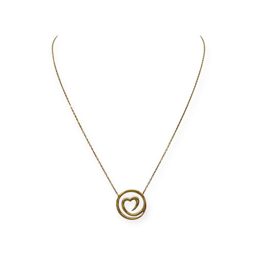 Collier Collier cœur cerclé en or jaune 750 (18K) 58 Facettes 330092376