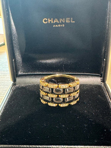 Bague 54 Chanel Ultra - Bague en or jaune 750 et diamants 58 Facettes Bague