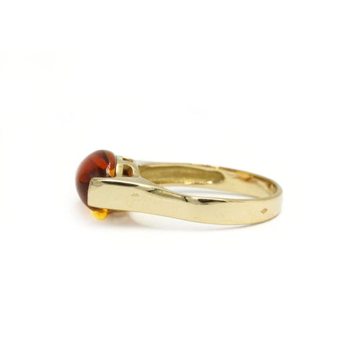 Bague 52 Bague en or jaune 750 sertie d’un ambre copal 58 Facettes 260090R