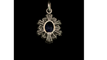 Pendentif Pendentif en or gris 750, saphir ovale et diamants 58 Facettes LP213