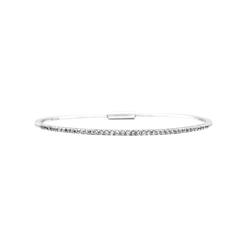 Bracelet Bracelet jonc or blanc et diamants. 58 Facettes 35451