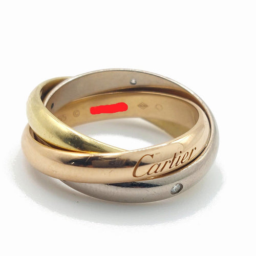 Bague 55 Cartier Trinity - Bague classique en or tricolore 18k et diamants 58 Facettes 247