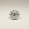 Bague 56 Chaumet - Bague fleur en platine et diamants naturels 58 Facettes Chau