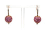 Boucles d'oreilles Boucles d'oreilles contemporaines en or rose 18 carats, saphirs roses et diamants 58 Facettes 23540