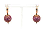Boucles d'oreilles Boucles d'oreilles contemporaines en or rose 18 carats, saphirs roses et diamants 58 Facettes 23540