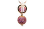 Boucles d'oreilles Boucles d'oreilles contemporaines en or rose 18 carats, saphirs roses et diamants 58 Facettes 23540