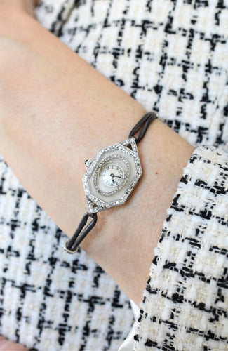 Montre Vacheron Constantin - Montre de dame Art déco en platine, or blanc et diamants 58 Facettes VC-500