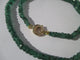 Collier Collier ras-du-cou en émeraudes naturelles avec fermoir en or jaune 18 carats 58 Facettes Collier