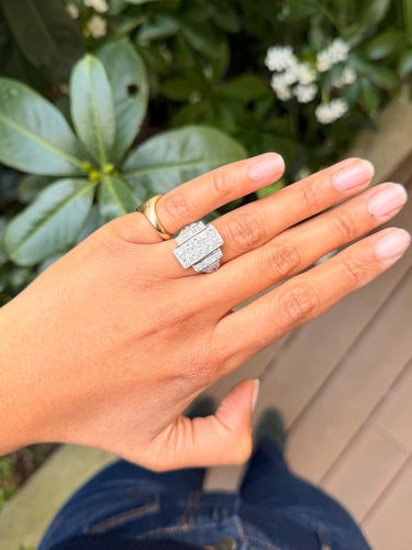 Bague 60 Bague Art déco en platine et or blanc avec diamants 58 Facettes bk