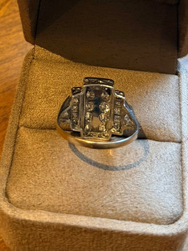 Bague 60 Bague Art déco en platine et or blanc avec diamants 58 Facettes bk
