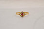 Bague 60.5 Bague Art nouveau en or jaune 18 carats et or vert, rubis et perles 58 Facettes 3925