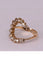 Bague 54 Bague lune en or jaune et diamants marron 58 Facettes P144