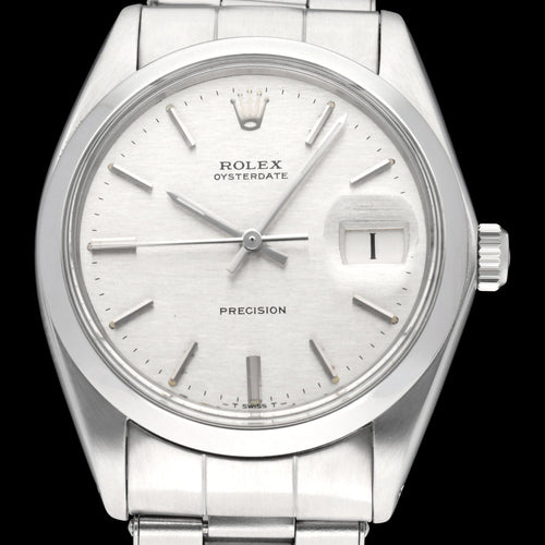 Rolex Oysterdate Precision ref. 6694 - Steel watch, linen dial 1971 58 Facettes ROL/OPR/196
