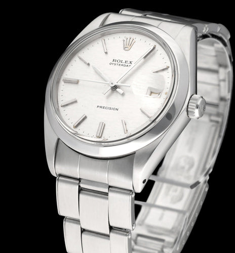 Rolex Oysterdate Precision ref. 6694 - Steel watch, linen dial 1971 58 Facettes ROL/OPR/196