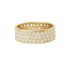 Ring 55 Ring Wedding band paved with diamonds in 18 kt yellow gold 58 Facettes 33676