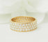Ring 55 Ring Wedding band paved with diamonds in 18 kt yellow gold 58 Facettes 33676