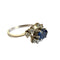 Ring 52 Ring Art Deco (omkring 1945) i 18 kt guld med diamanter og safir 58 Facettes Q325B(965)