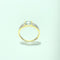 Anel 55.5 Anel em ouro amarelo 18 quilates com diamantes e pedra azul clara 58 Facettes 260100