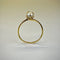 Bague 54 Bague avec perle en or jaune 58 Facettes 250247