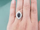 Pierścionek 57 Pierścionek Art Deco z Platyna 950, szafir i diamenty 58 Facettes 33650