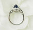 Ring 52 Ring Art Deco in Platina 900, cabochon saffier en diamanten 58 Facettes 33658