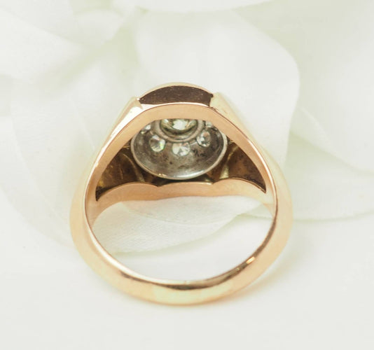 Anillo 58 Anillo Tank en oro rosa y blanco de 18 quilates y diamantes 58 Facettes 33624