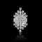 Bague 54 Bague style milieu du siècle en platine et diamants 58 Facettes F18