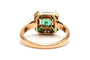 Bague 53 Bague contemporaine en or jaune avec émeraudes et diamants 58 Facettes 23363