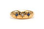 Bague 57 Art déco - Bague en or jaune 18 carats, diamants et saphirs 58 Facettes B832