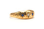 Bague 57 Art déco - Bague en or jaune 18 carats, diamants et saphirs 58 Facettes B832