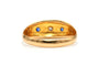 Bague 57 Art déco - Bague en or jaune 18 carats, diamants et saphirs 58 Facettes B832