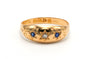 Bague 57 Art déco - Bague en or jaune 18 carats, diamants et saphirs 58 Facettes B832