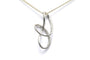Pendentif Pendentif contemporain en or blanc 18 carats serti de diamants 58 Facettes B833