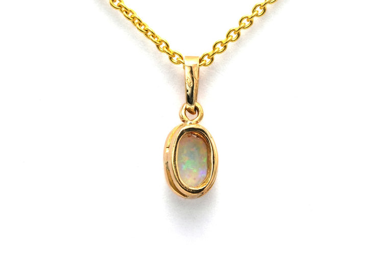 Pendentif Pendentif contemporain en or jaune 18 carats serti d’une opale 58 Facettes B835
